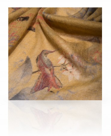 Палантин Женский W-VINTAGE.BIRD/YELLOW